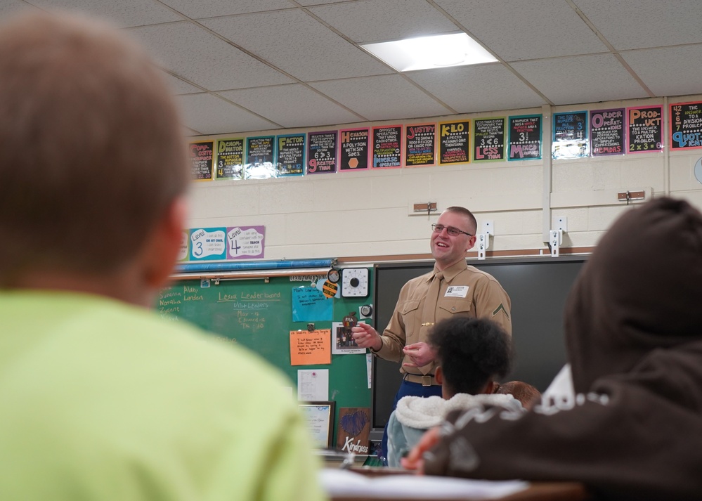 Marine Corps Security Force Regiment (MCSFR) supports career day event in Newport News, Virginia