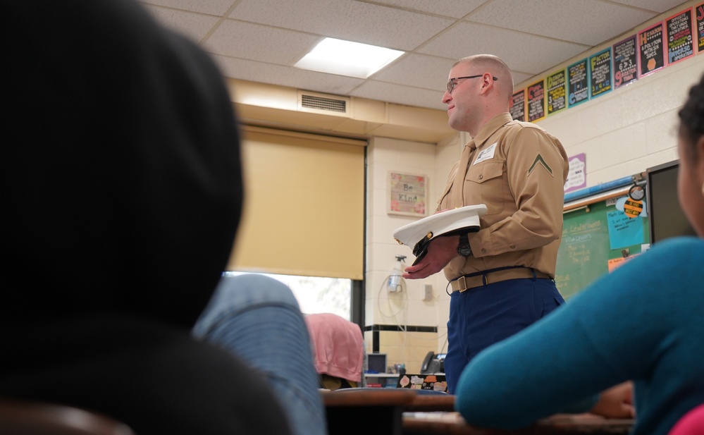 Marine Corps Security Force Regiment (MCSFR) supports career day event in Newport News, Virginia