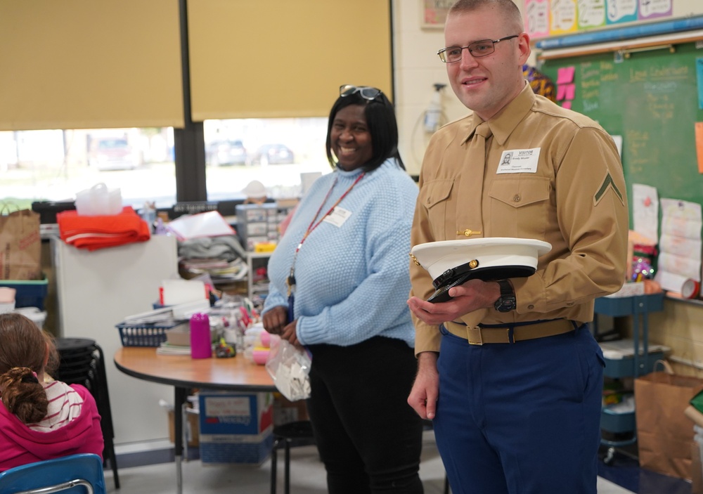 Marine Corps Security Force Regiment (MCSFR) supports career day event in Newport News, Virginia