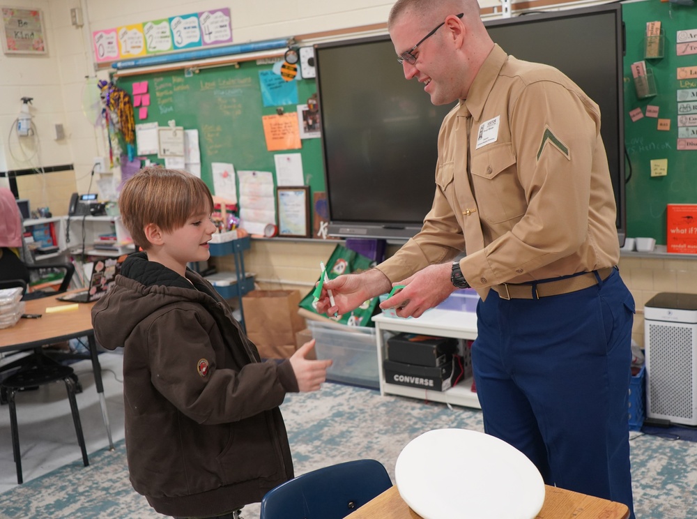 Marine Corps Security Force Regiment (MCSFR) supports career day event in Newport News, Virginia