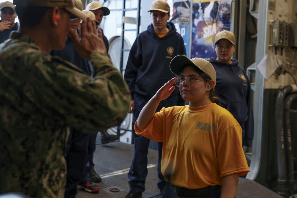 NJROTC Tour on USS Tripoli