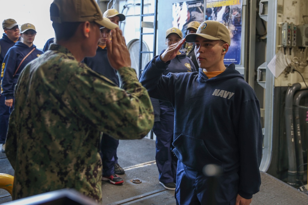 NJROTC Tour on USS Tripoli