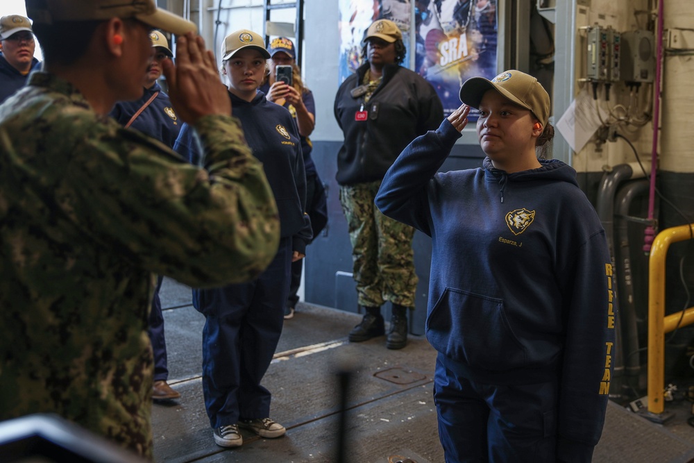 NJROTC Tour on USS Tripoli