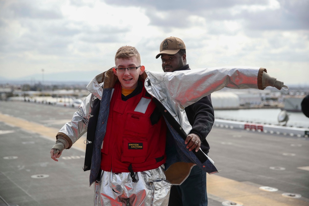 NJROTC Tour on USS Tripoli