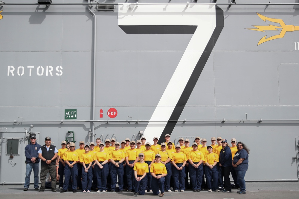 NJROTC Tour on USS Tripoli