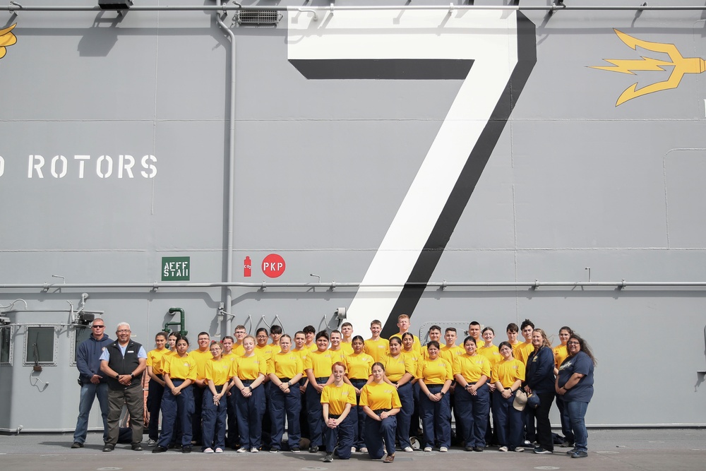 NJROTC Tour on USS Tripoli