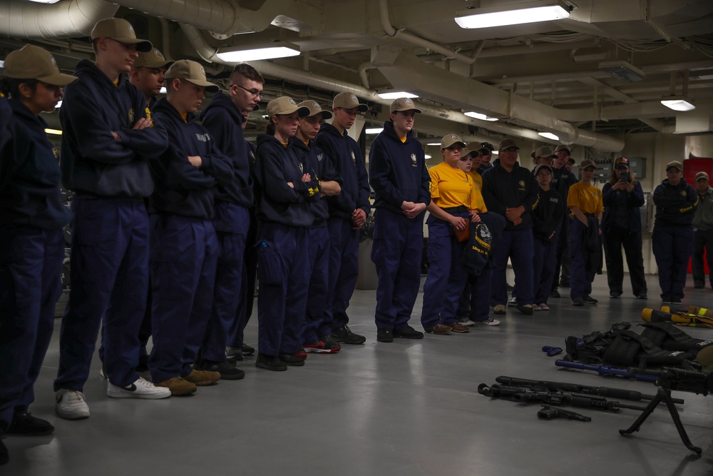 NJROTC Tour on USS Tripoli