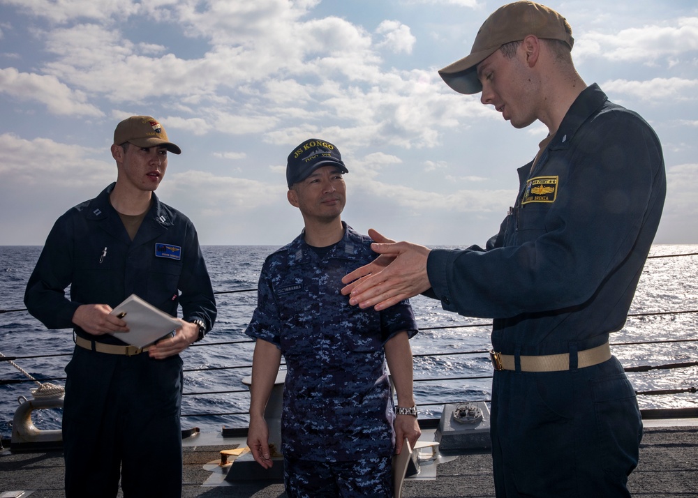 Executive Officer of Japanese Maritime Self-Defense Force Destroyer JS Kongo Visits USS Dewey