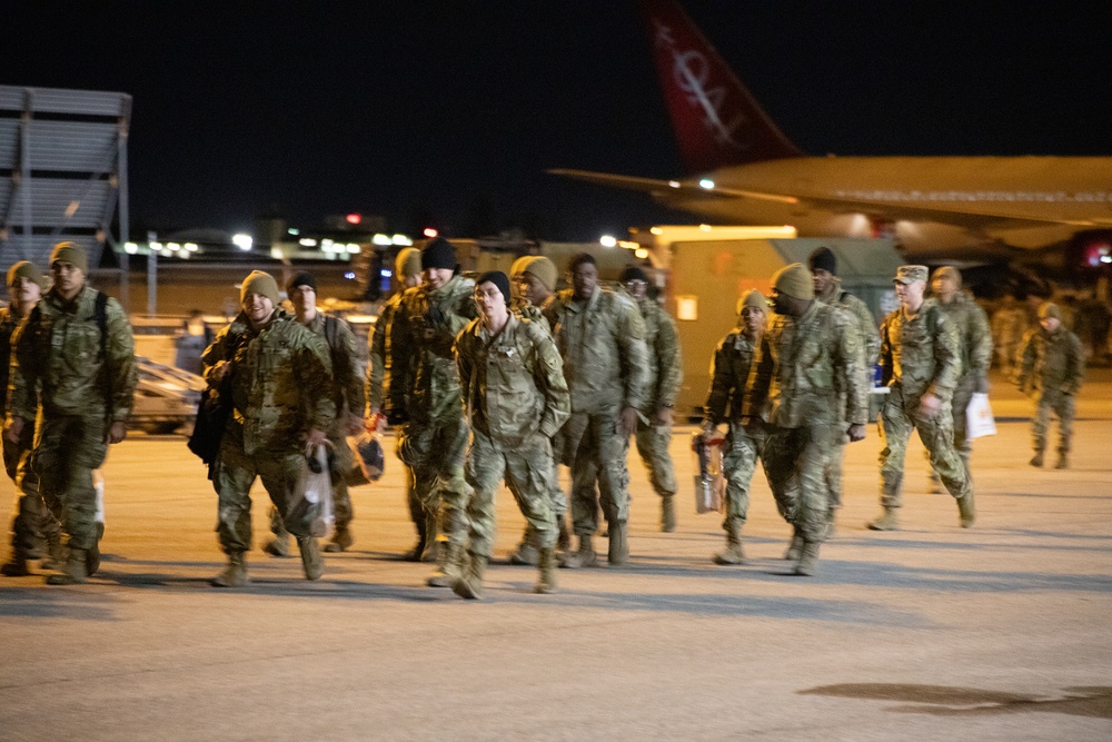 11th Airborne Soldiers return from Poland