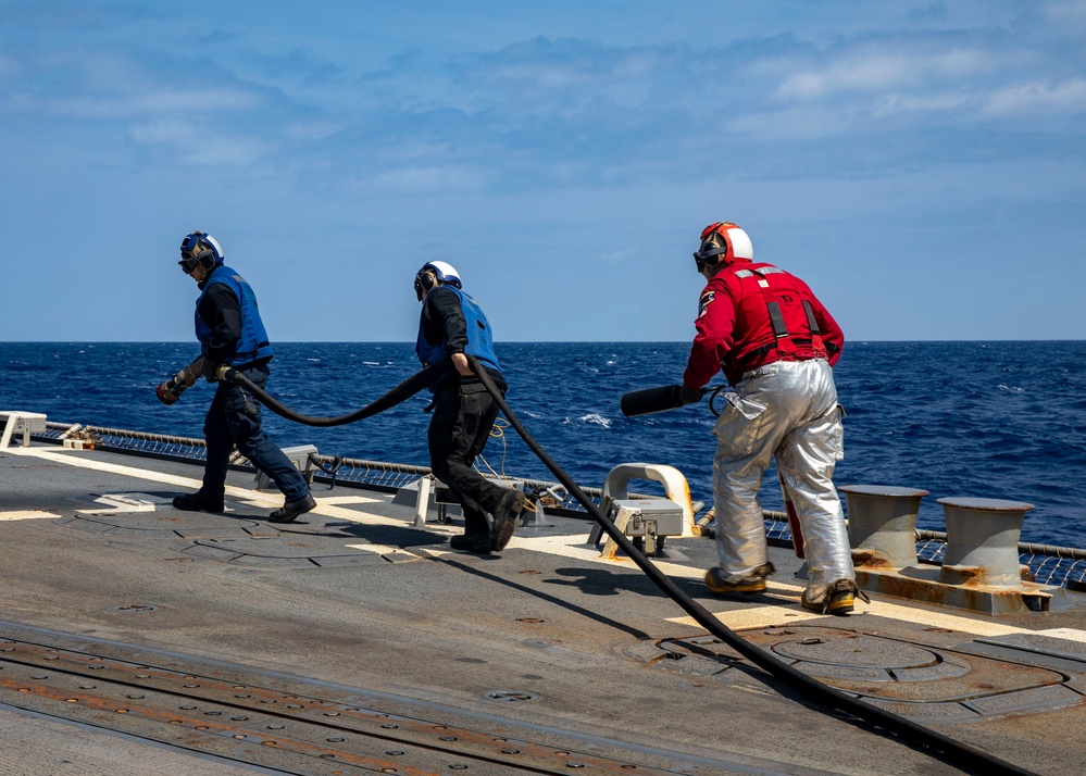 Sailors Conduct Flight Operations Aboard USS Dewey While Conducting Operations in the Philippine Sea, March 28
