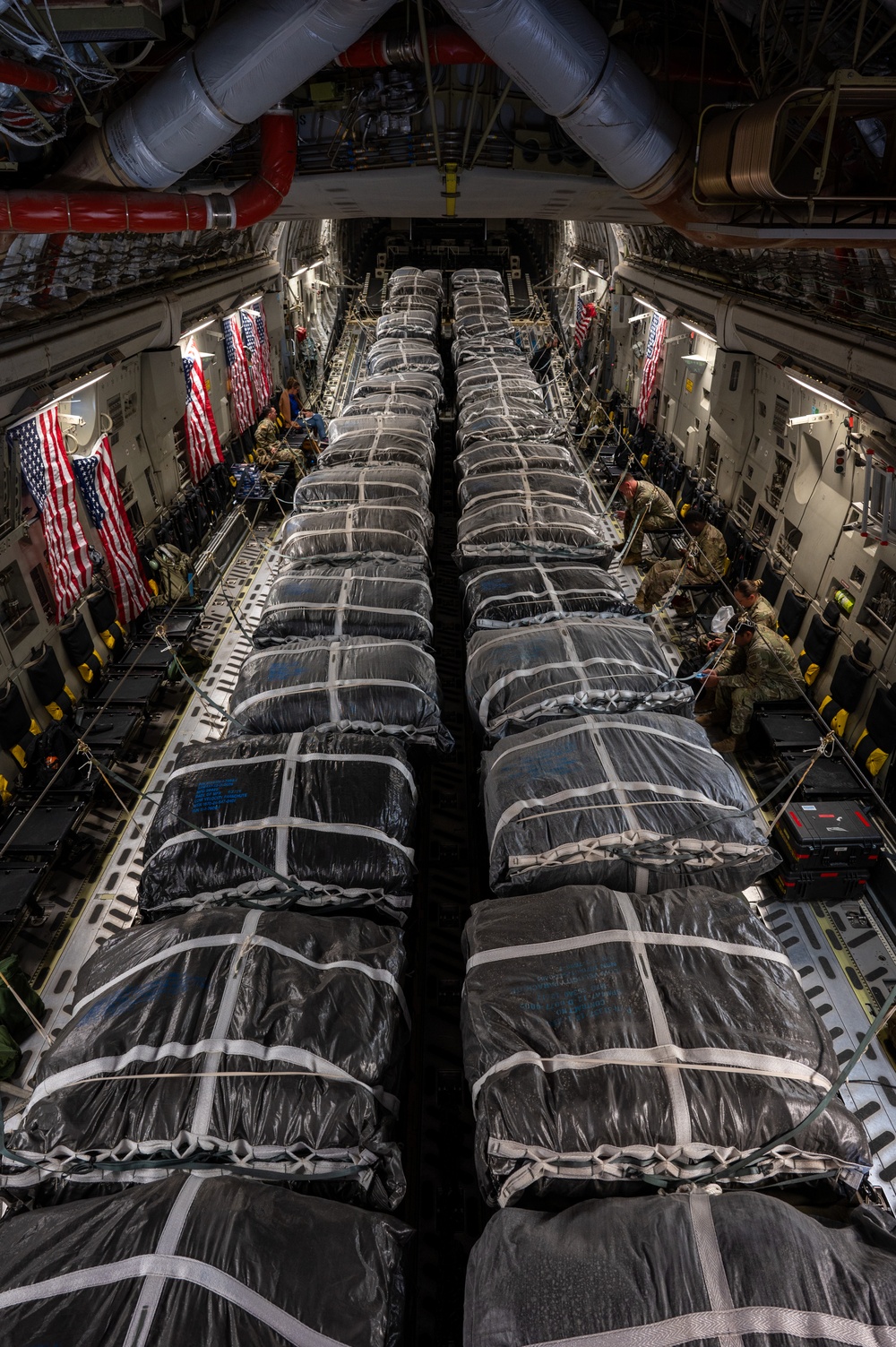 U.S. Air Force airdrops humanitarian aid for Gaza from C-17