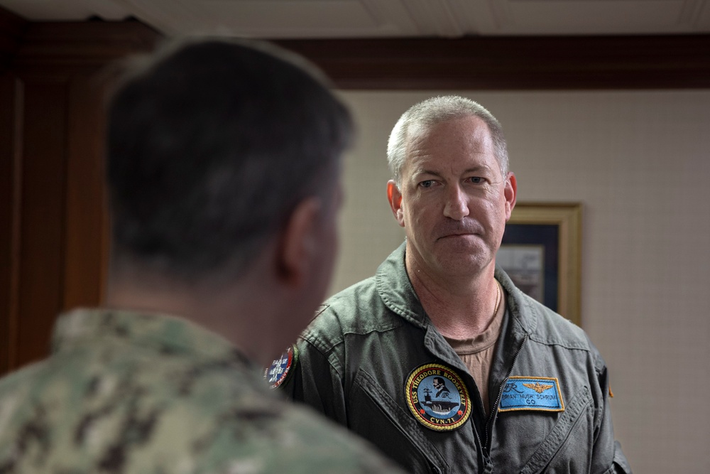 7th Fleet Visits Theodore Roosevelt