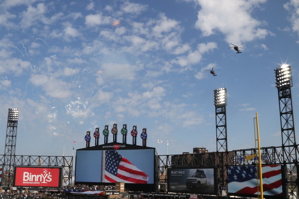 White Sox home opener Hero of the Game - WO1 Craig Morgan Greer