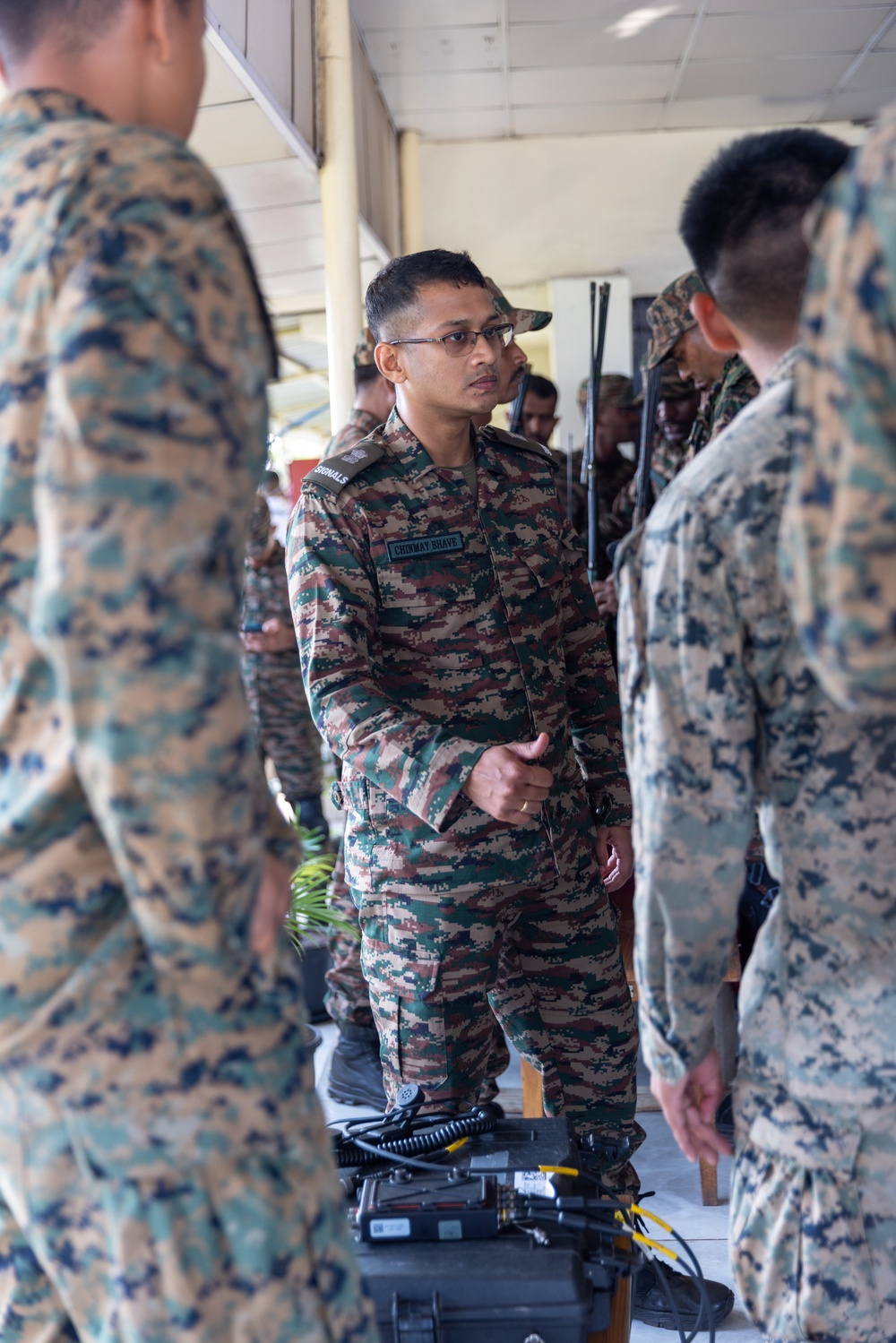 U.S. and Indian service members conduct communication exercise during Exercise Tiger TRIUMPH 2024