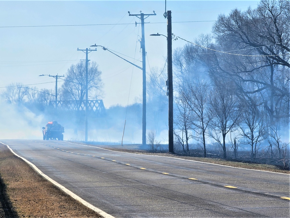 Fort McCoy personnel continue natural resources management with late-March prescribed burn