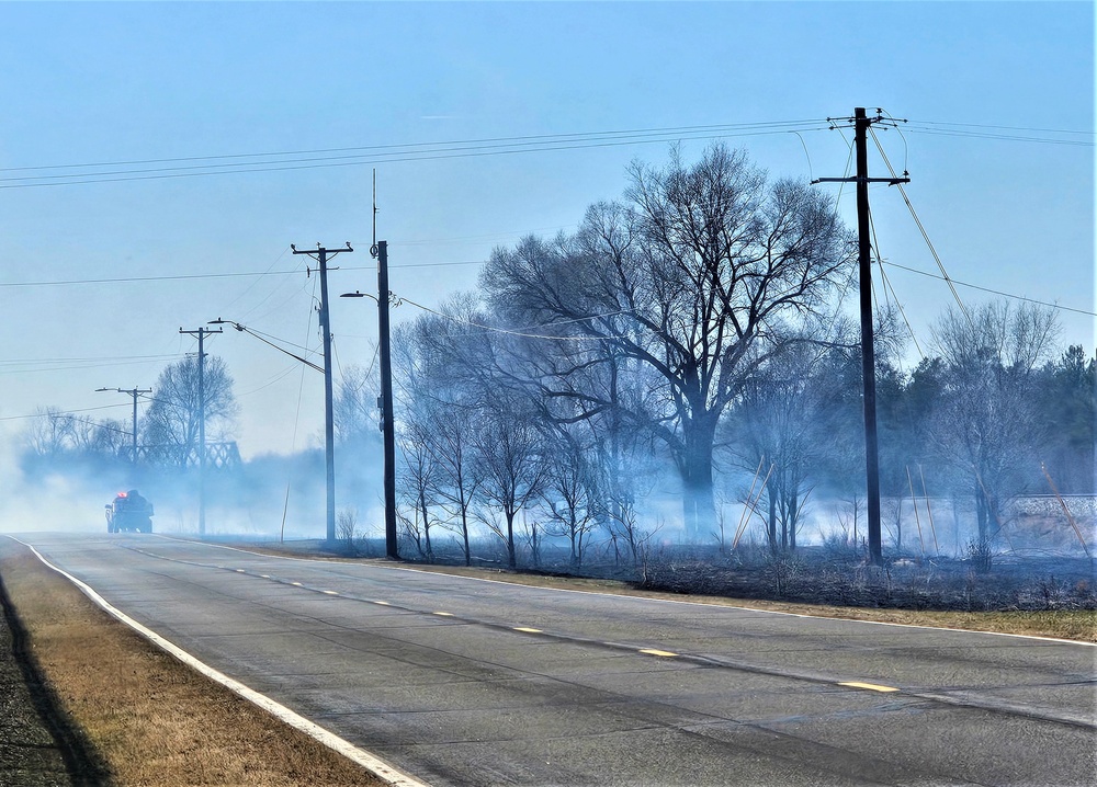 Fort McCoy personnel continue natural resources management with late-March prescribed burn