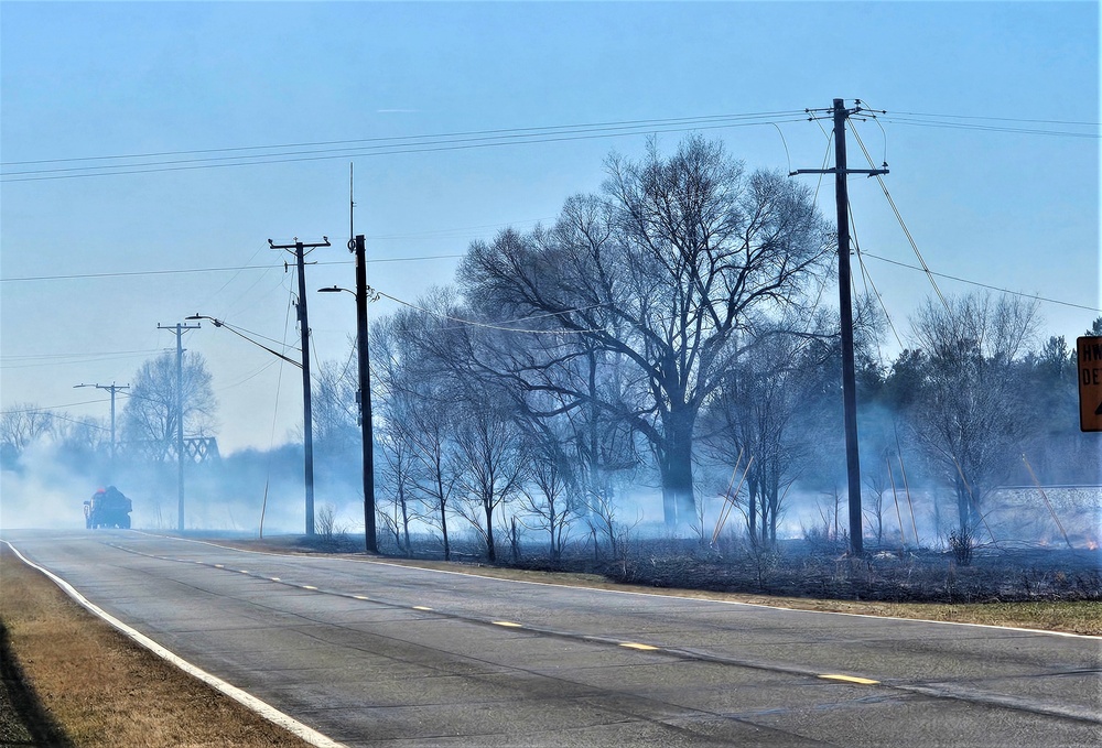 Fort McCoy personnel continue natural resources management with late-March prescribed burn