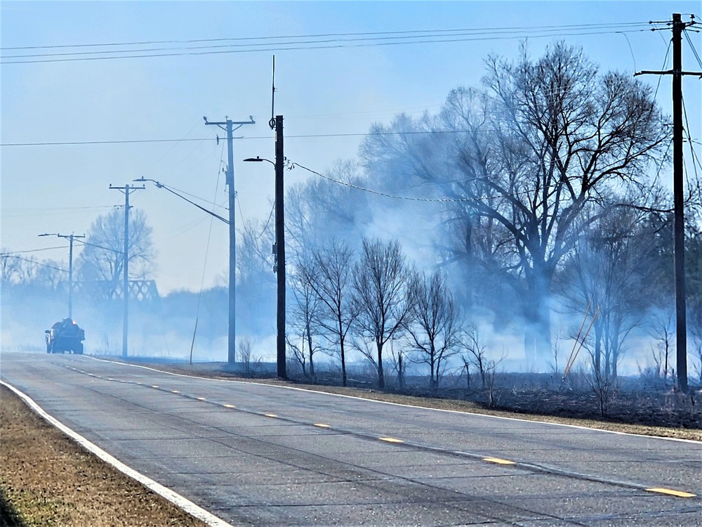 Fort McCoy personnel continue natural resources management with late-March prescribed burn