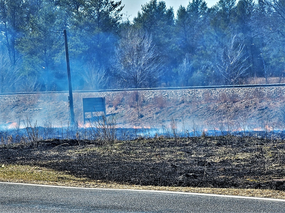 Fort McCoy personnel continue natural resources management with late-March prescribed burn