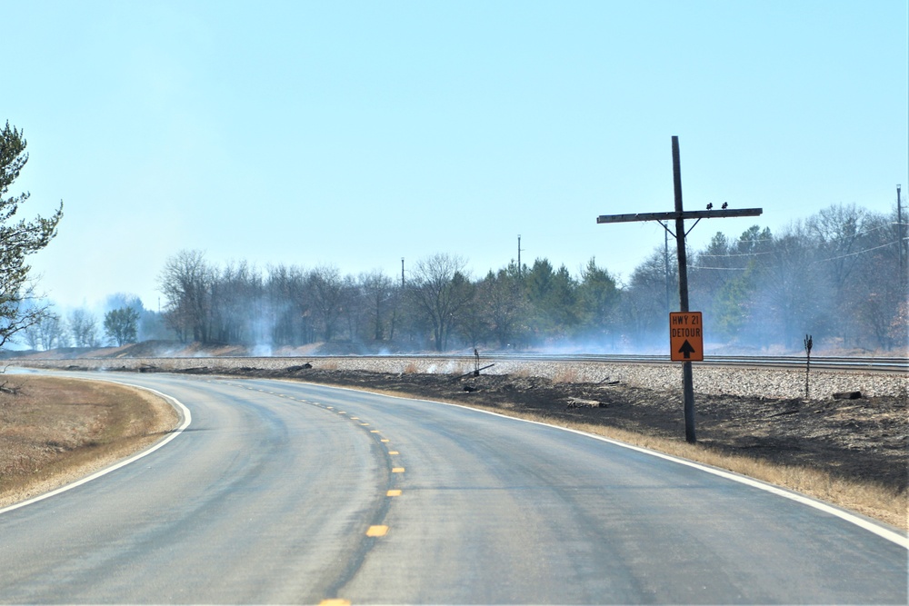 Fort McCoy personnel continue natural resources management with late-March prescribed burn