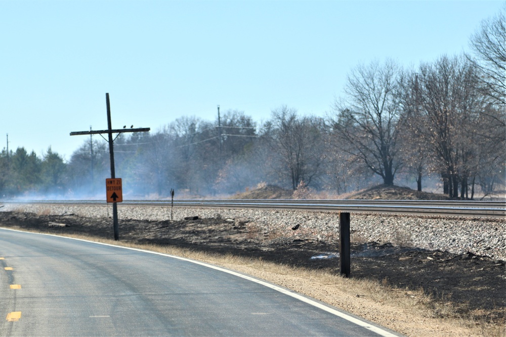 Fort McCoy personnel continue natural resources management with late-March prescribed burn