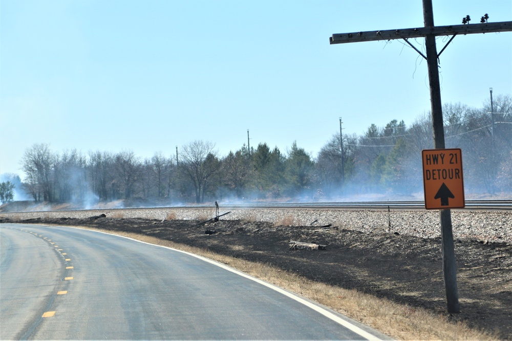 Fort McCoy personnel continue natural resources management with late-March prescribed burn