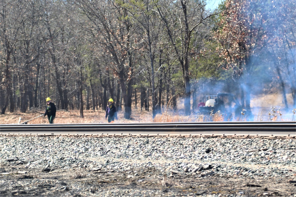 Fort McCoy personnel continue natural resources management with late-March prescribed burn