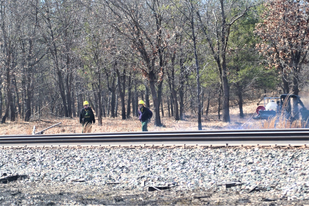 Fort McCoy personnel continue natural resources management with late-March prescribed burn