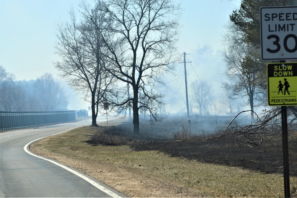 Fort McCoy personnel continue natural resources management with late-March prescribed burn