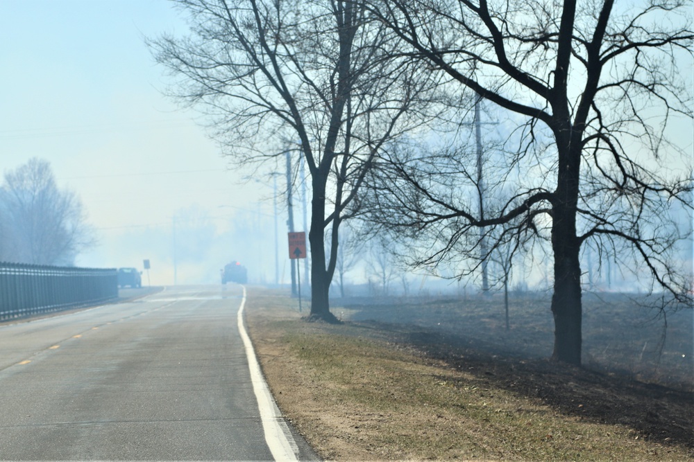 Fort McCoy personnel continue natural resources management with late-March prescribed burn