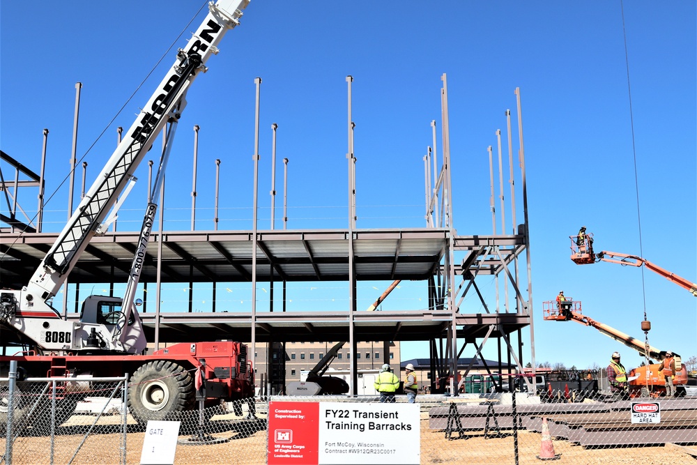 March 2024 barracks construction operations at Fort McCoy