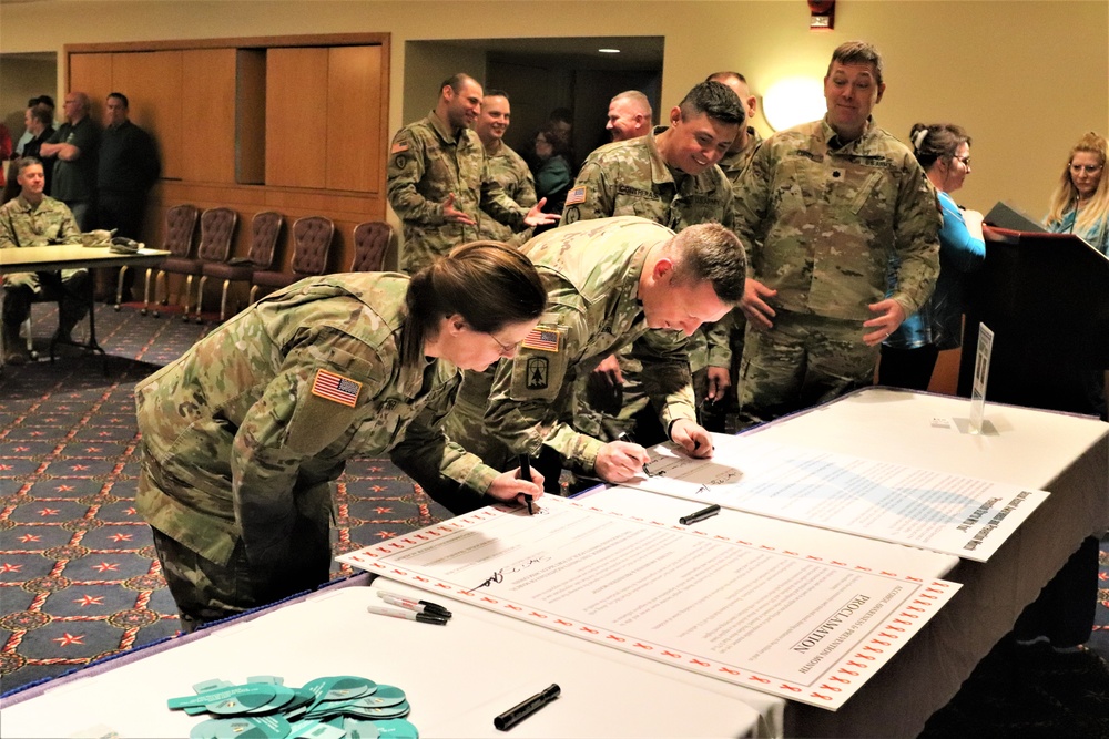 Fort McCoy leaders recognize April 2024 observances with proclamation-signing event