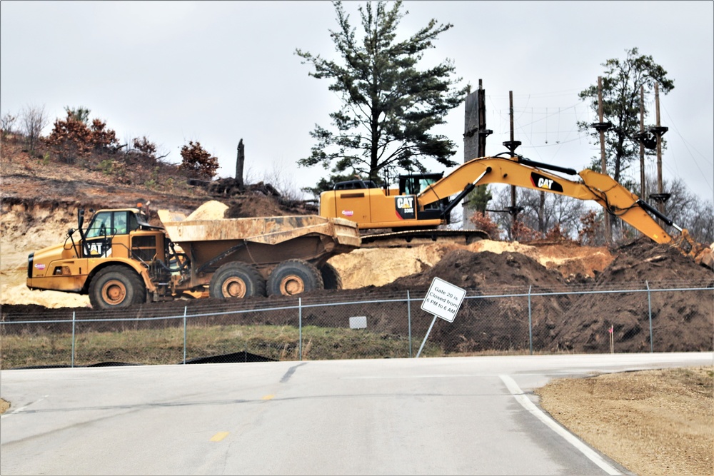 Work underway to install infrastructure for future garrison operations support area at Fort McCoy