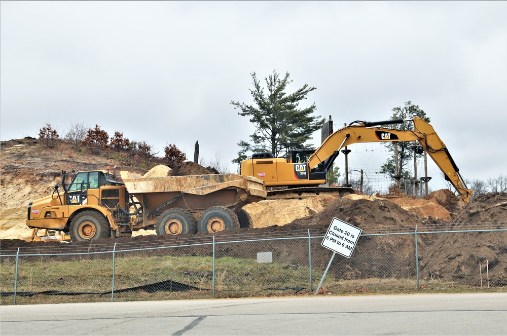 Work underway to install infrastructure for future garrison operations support area at Fort McCoy