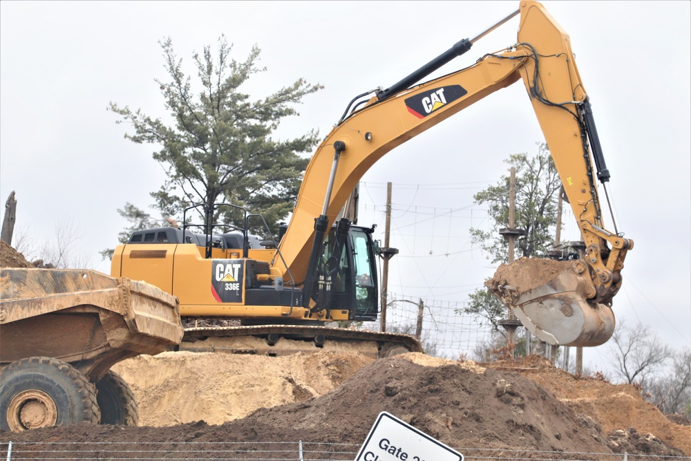 Work underway to install infrastructure for future garrison operations support area at Fort McCoy