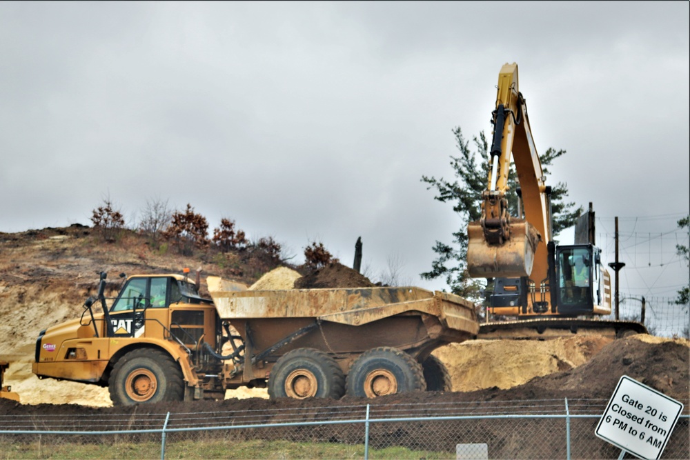 Work underway to install infrastructure for future garrison operations support area at Fort McCoy