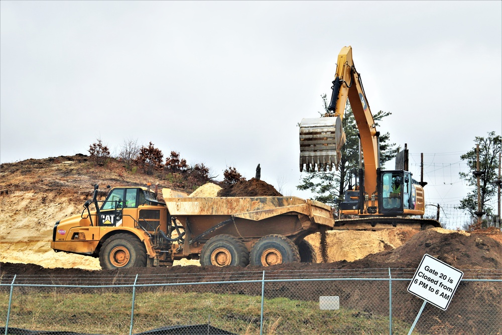 Work underway to install infrastructure for future garrison operations support area at Fort McCoy