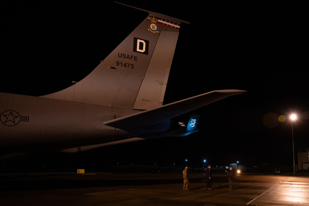 The Mission Never Sleeps: 100th ARW refuels U.S. Navy P-8 Poseidon