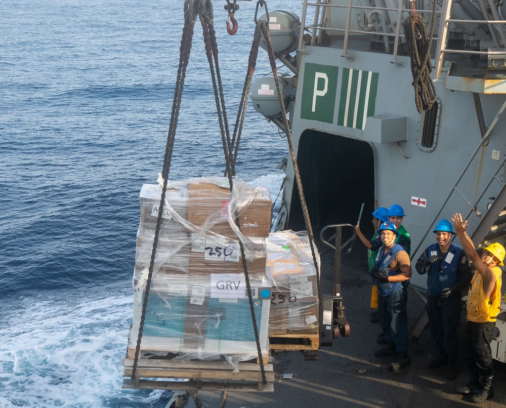 USS Gravely Conducts Replenishment at Sea