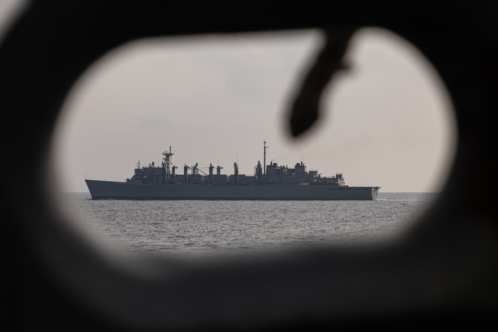 USS Laboon (DDG 58) Conducts a Replenishment-at-Sea with the USNS Supply (T-AOE 6)