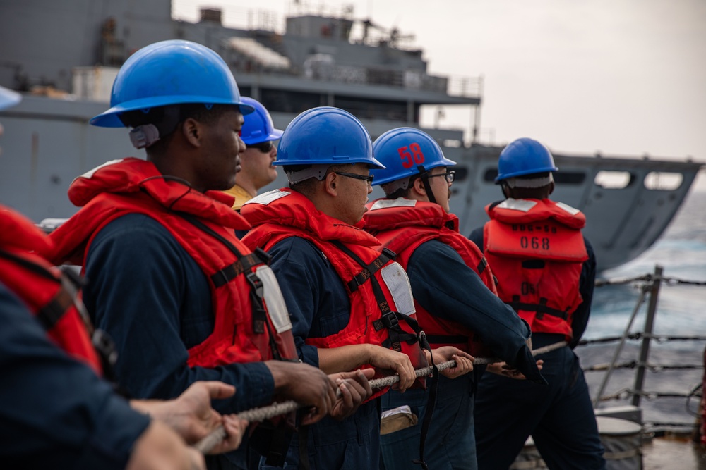 USS Laboon (DDG 58) Conducts a Replenishment-at-Sea with the USNS Supply (T-AOE 6)