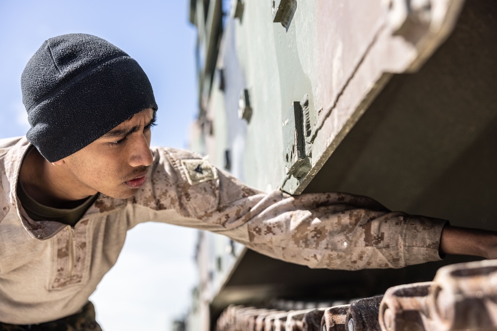 Marines with 4th Assault Amphibian Battalion conduct live-fire range