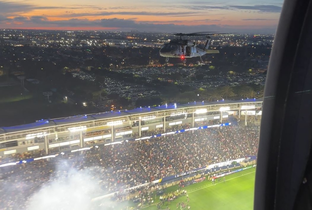 NTC Soldiers Soar over LA Galaxy Opener