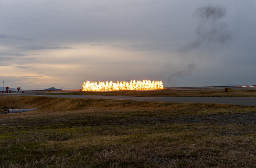 Fire in the hole: U.S. Marines Corps EOD conducts airshow pyrotechnics practice