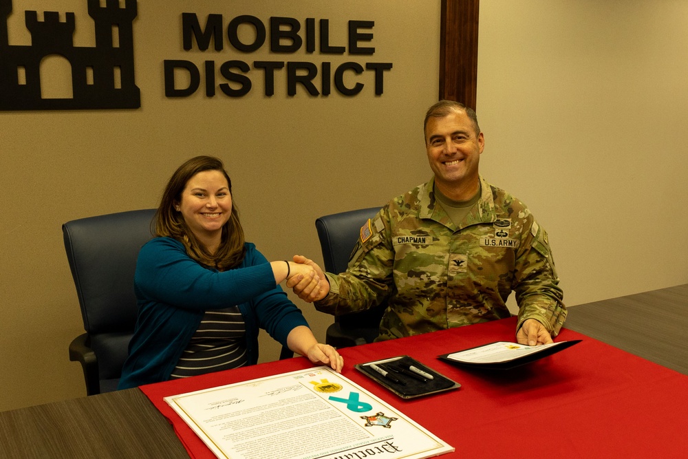 Mobile District’s 2024 Sexual Assault Awareness Prevention Month Proclamation Signing