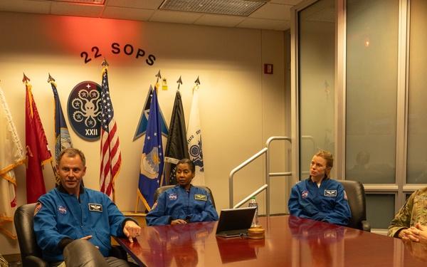 Space Force astronaut visits Space Base Delta 1