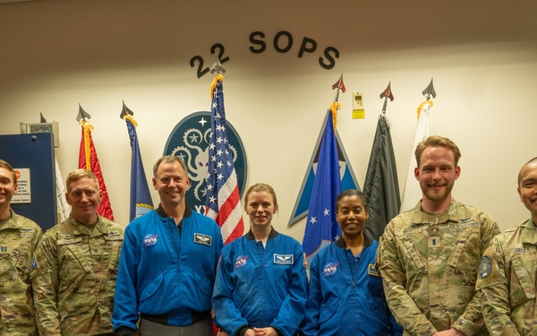 Space Force astronaut visits Space Base Delta 1