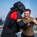 USS Mobile (LCS 26) Gold Crew sailors receive OC spray, demonstrate security force skills