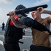 USS Mobile (LCS 26) Gold Crew sailors receive OC spray, demonstrate security force skills