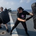 USS Mobile (LCS 26) Gold Crew sailors receive OC spray, demonstrate security force skills